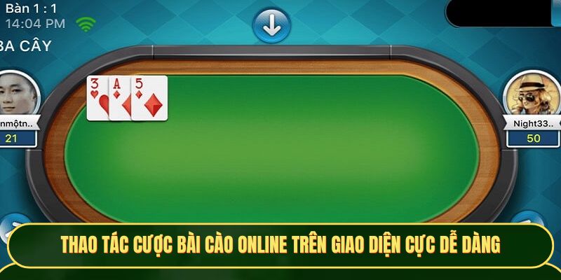 Thao tác cược bài cào online trên giao diện cực dễ dàng
