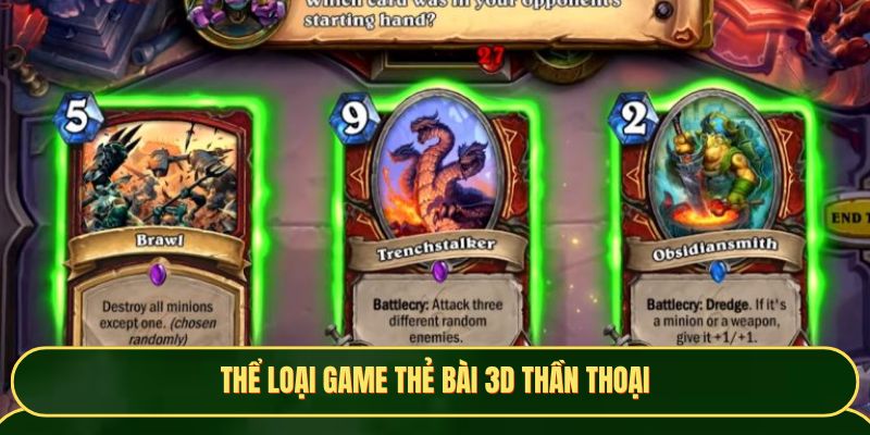 Thể loại game thẻ bài 3D thần thoại